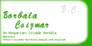 borbala csizmar business card